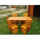 Zahradní srubový stůl + židle