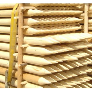 kulatina se špicí prům 20 cm délka 3 m