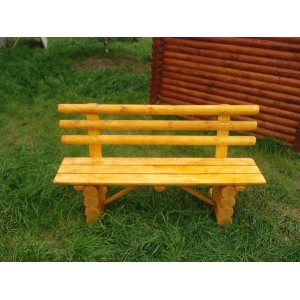 Dřevěná lavice s opěradlem